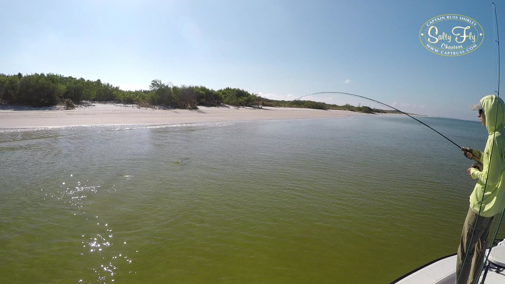 Sonder fighting his large Snook.