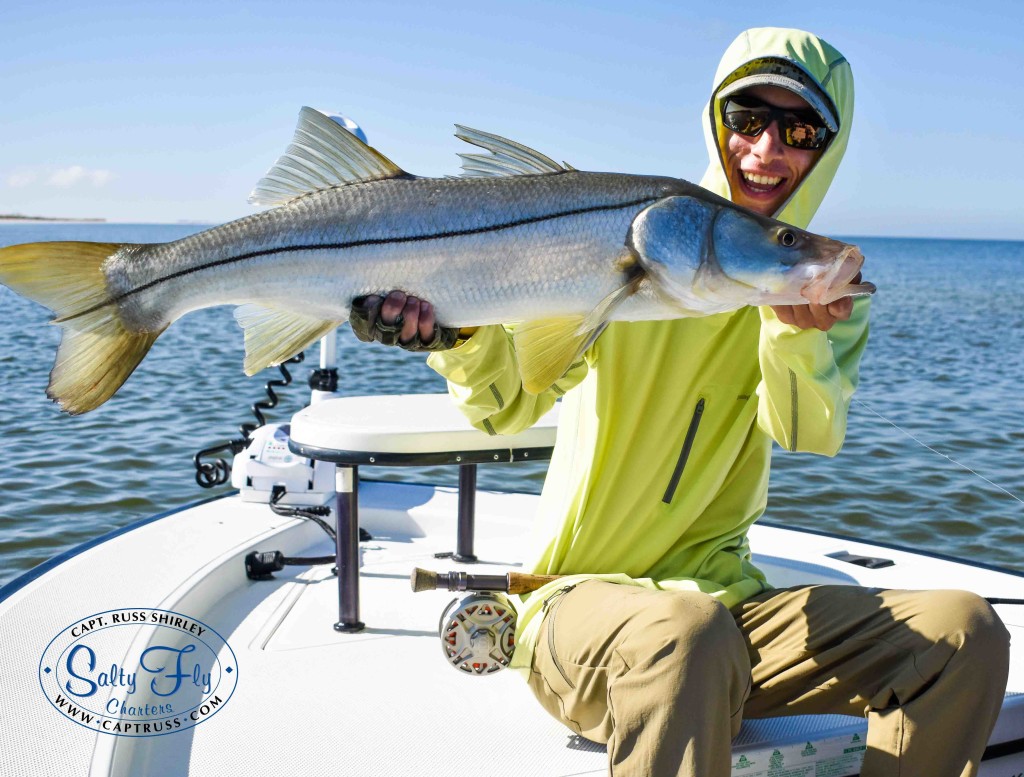 St. Petersburg Beach Snook Fly Fishing with Captain Russ Shirley of Salty Fly Charters.